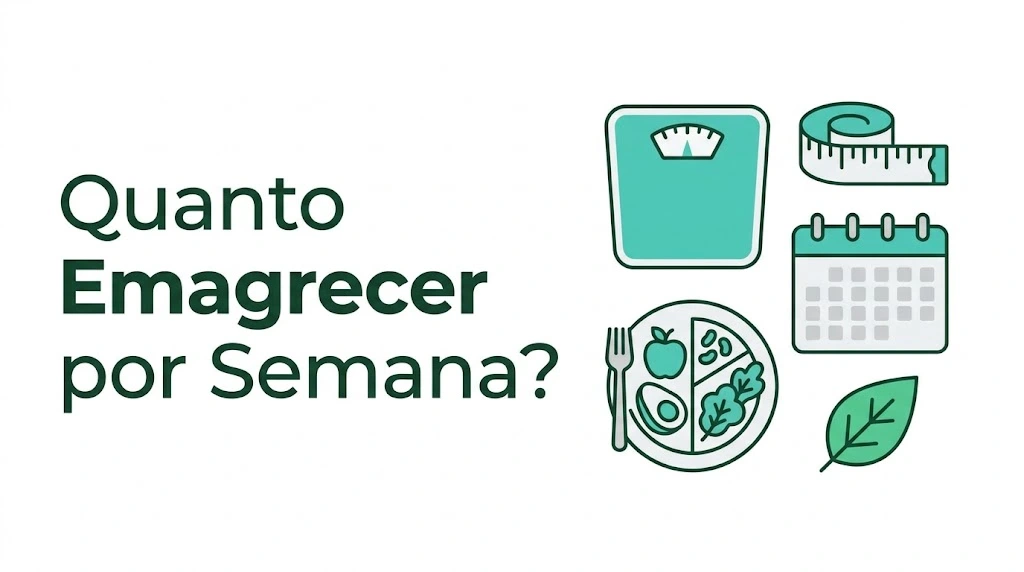 quanto emagrecer por semana ilustração flat com balança, fita métrica e calendário