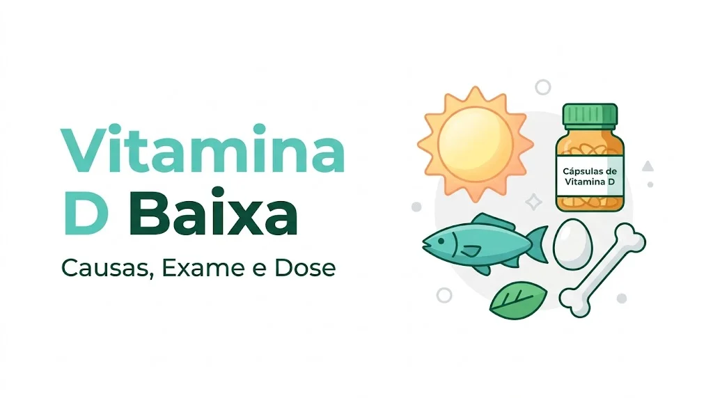 vitamina D baixa ilustração flat com sol, peixe, ovo e frasco de cápsulas